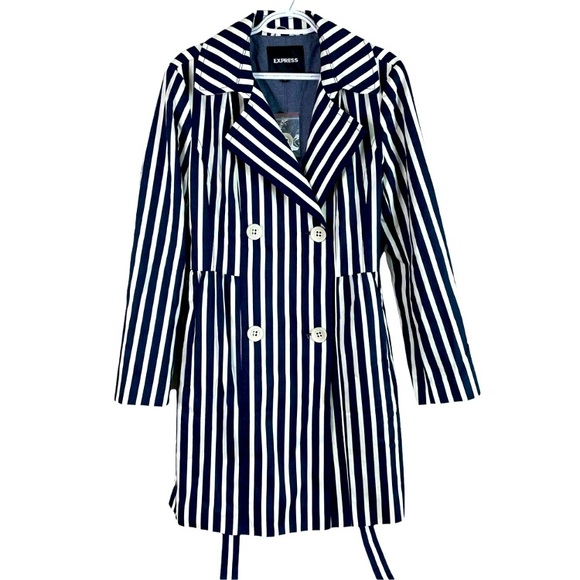 Express Double Breasted Trench Coat Jacket - Picture 9 of 13